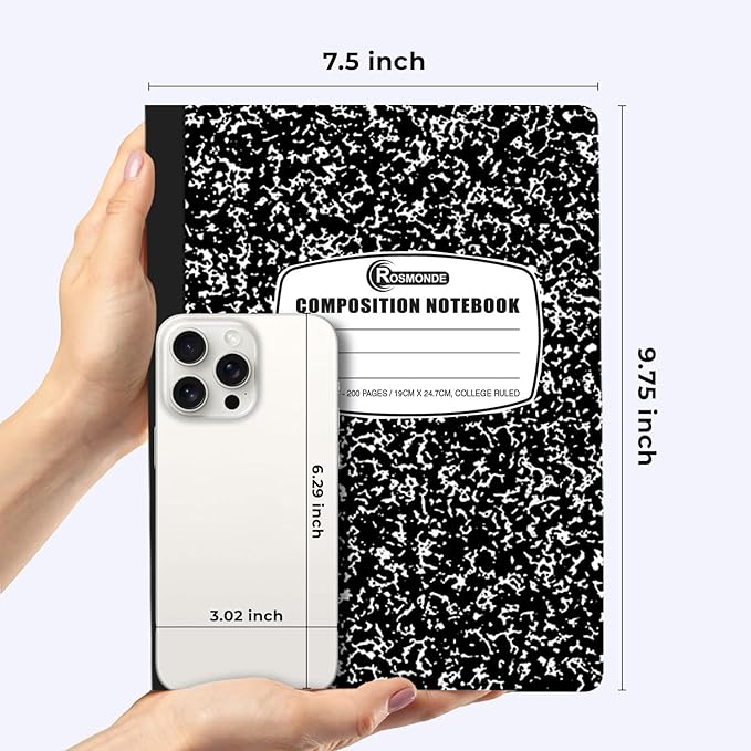 Rosmonde 2000 Pack (Pallet) Composition Notebooks Bulk, College Ruled, Full Pallet of Notebooks, 100 Sheets (200 Pages), 9-3/4 x 7-1/2, Bulk Notebooks for School, College & Office, 4-7 Days Transit