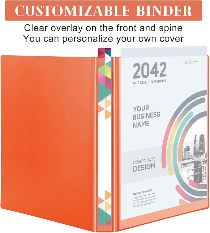 Fulmoon 48 Pack 3 Ring Plastic Binders 1 Inch Bulk with 2 Pockets, Flexible Binder Loose Leaf Hardcover, Fit 12" x 10" US Letter Size Paper, for School Office Home, 6 Colors(Vibrant)