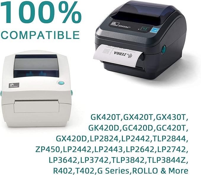 12 Rolls 6000 Pcs 4"x3" 3-Proof Direct Thermal Shipping Labels 1" Core Compatible with Zebra LP2844 ZP450 ZP505 ZD420 GX430T GK420T ZT410 ZD421 and Rollo MUNBYN, 103mmx76mm Thermal Sticker