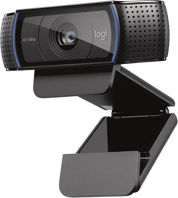Logitech C920x HD Pro PC Webcam, Full HD 1080p/30fps Video, Clear Audio, HD Light Correction, Works with Microsoft Teams, Google Meet, Zoom, Nintendo Switch 2’s New GameChat Mode, Mac/Tablet- Black