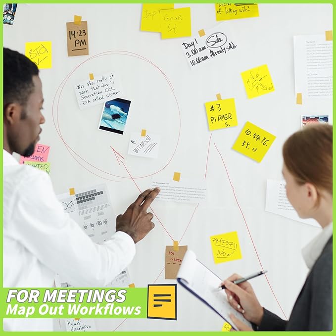 60Pack Yellow Sticky Notes 3x3, Yellow Sticky Pads, Self-Stick Pads,Self-Stick Pads 75 Sheets/Pad, Easy to Post for Teacher Student School Office Meeting Blank Desk Pads,Total 4500 Sheets