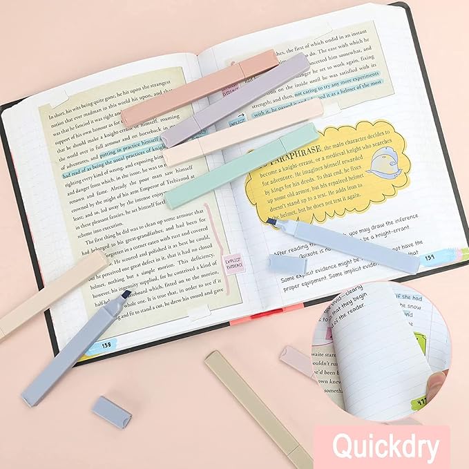 39-Piece Aesthetic Book Annotation Kit with Pencil Case, Highlighters, Gel Pen, 700 Clear Sticky Notes, and Index Tabs – Ideal for School, College, Teachers, Office and Bible Journaling