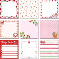 9 Pads Strawberry Sticky Notes 3x3 Inch Cute Self Stick Notepads Notes Adhesive Memo Pad Office Decor Gifts for Students School Teacher Meeting Office Supplies