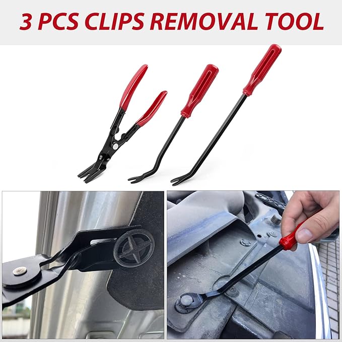 Nilight Trim Removal Tool 88Pcs, Auto Push Pin Bumper Retainer Clip Set Fastener Terminal Remover Tool Adhesive Cable Clips Kit Car Panel Radio Removal Auto Clip Pliers