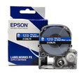 Epson LABELWORKS 212WLPX Genuine PET (Polyester) Tape Cartridge - White on Blue Label Maker Tape - 1/2" (12MM) Wide, 30'