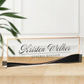 Personalized Office Name Plate, Custom Name Plate for Desks, Office Desk Decorations Gift for Women Men, Acrylic Desk Name Plate for Teacher Coworkers Staff Boss (Business Style-2)