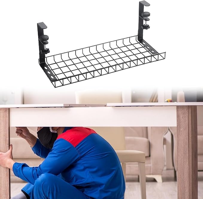 Cable Management under Desk Tray Adjustable Carbon Steel Cable Raceway for Kitchen