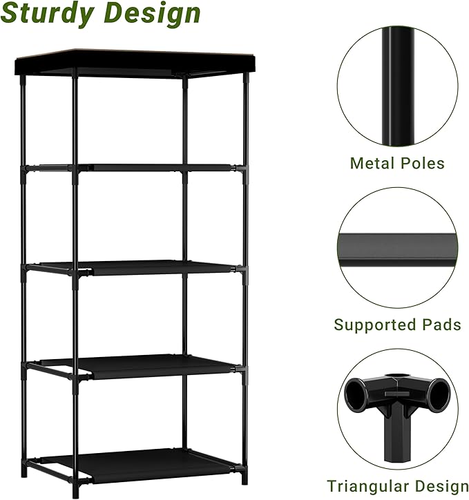Dresser with 4 Fabric Drawer Stand Desktop Sturdy Metal Plastic Support Tube Cube Storage Cabinet for Bedroom Organization Dorm Front Hall Entryway