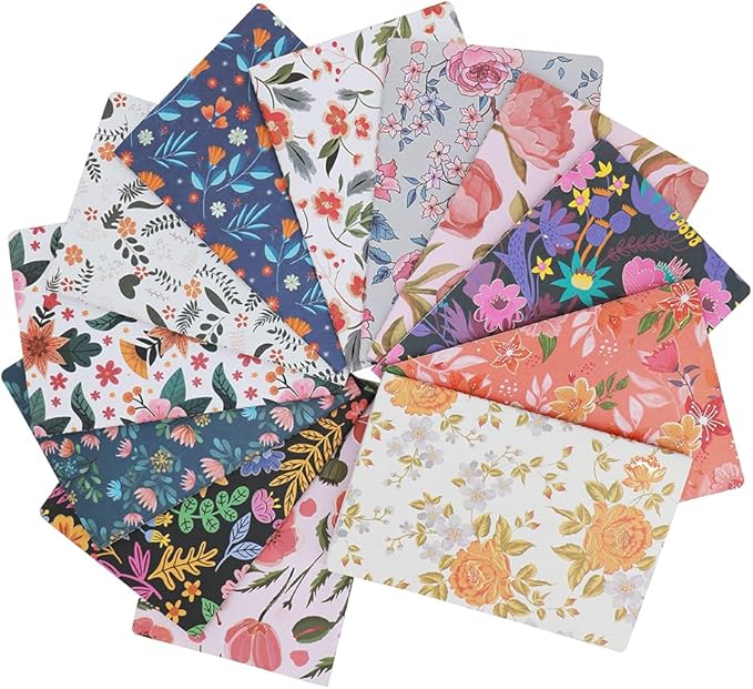 Composition Notebook Journals -12 Pack with 60 Lined Pages, 30 Sheets, Sewn Binding, Hard Cover Books Embossed Cover in Floral Bliss Pattern (5.75 x 8.35 Inches) for School, Office, or At-Home Use