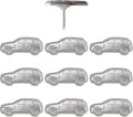 Car Push Pins - Silver Car Pins - for Cork Board, Maps, or Lapel Pin Use - Designed in USA - Set of 10