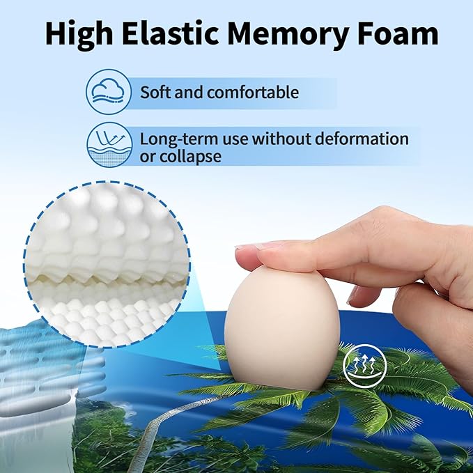 YIWEI Ergonomic Mouse Pad with Wrist Rest - Comfortable Office Mousepad with Memory Foam Wrist Support for Carpal Tunnel Relief, Mouse Pads with Non-Slip Base for Gaming and Home (Beach-3)