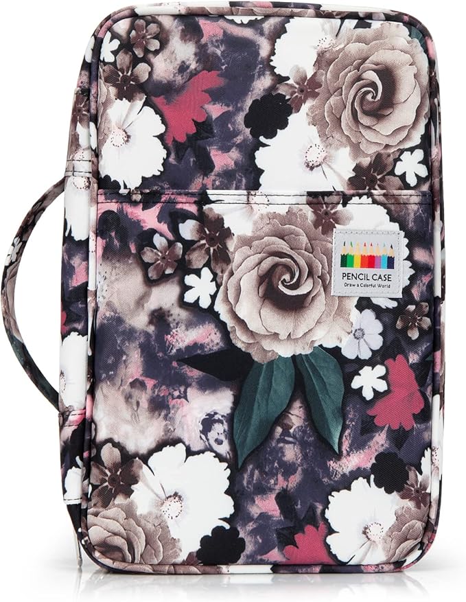 YOUSHARES Pencil Holder 300 Slots - 300 Slots large Pen Case Organizer with Multilayer Holder for Prismacolor Colored Pencils & Gel Pen (Grey Rose)