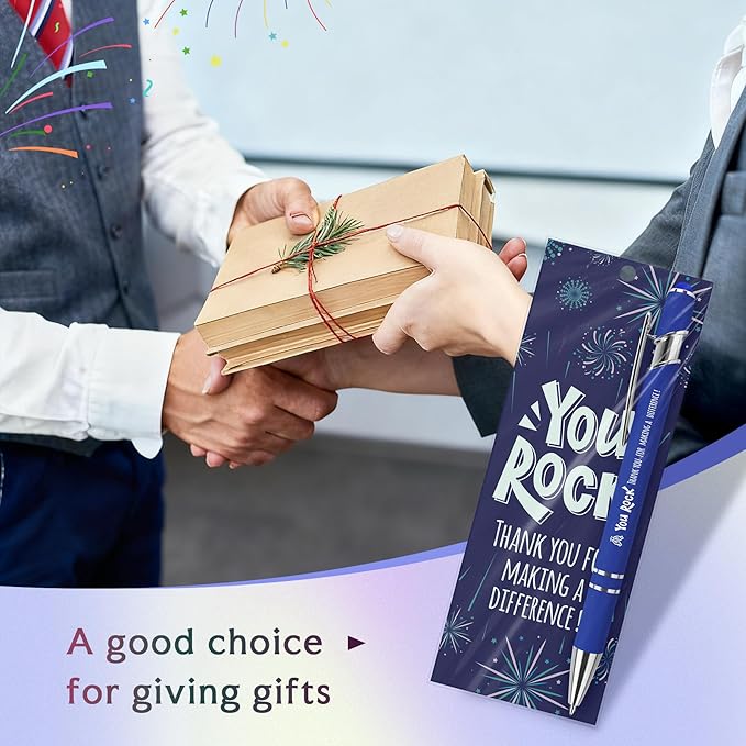 30 Sets Employee Appreciation Gifts Ballpoint Pens Bulk Black Ink Stylus Caps Bookmarks Thank You Gift For Staff Colleagues Teachers School Cool Team Nurses Volunteers Inspirational Office Women Men