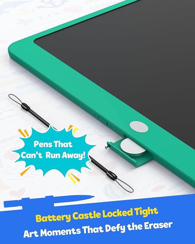 TEKFUN LCD Writing Tablet for Adults, Large Doodle Board, 16 Inch Colorful Drawing Tablet Writing Pad, Toddler Toys for 3 4 5 6 7 8 9 Year Old Girls Boys Teen, Birthday Gifts for Kids (Green)