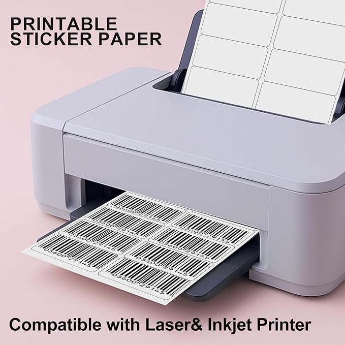 2" x 4" Shipping Labels, 4800 Address Labels, Mailing Stickers Compatible for Laser/Inkjet Printers - Matte White, 10 Up per Sheet, 480 Sheets