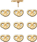 Wedding Rings Push Pins - Gold Intertwined Wedding Rings Map Pins for Cork Boards, Maps, or Lapel Use - Designed in USA - Set of 10
