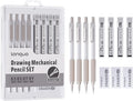 languo Mechanical Pencil Set with Case, 4PCS Drafting Pencils 0.3mm 0.5mm 0.7mm 0.9mm – 4 Tubes HB & 2B Lead Refills, 3 Erasers, Mechanical Pencil Kit for Writing & Drawing