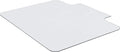 Lorell Tempered Glass Chairmat with Lip, 36" x 48", Clear, 1 Each