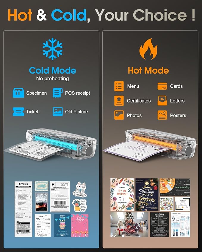 Qfun Laminator Machine 13 Inch Thermal Laminating machine 11x17 with Sheets, Cold Hot Lamination Machine 60S Warm Up Personal Laminator for Teachers, Large A3 Paper Laminate Kit for Office School Home