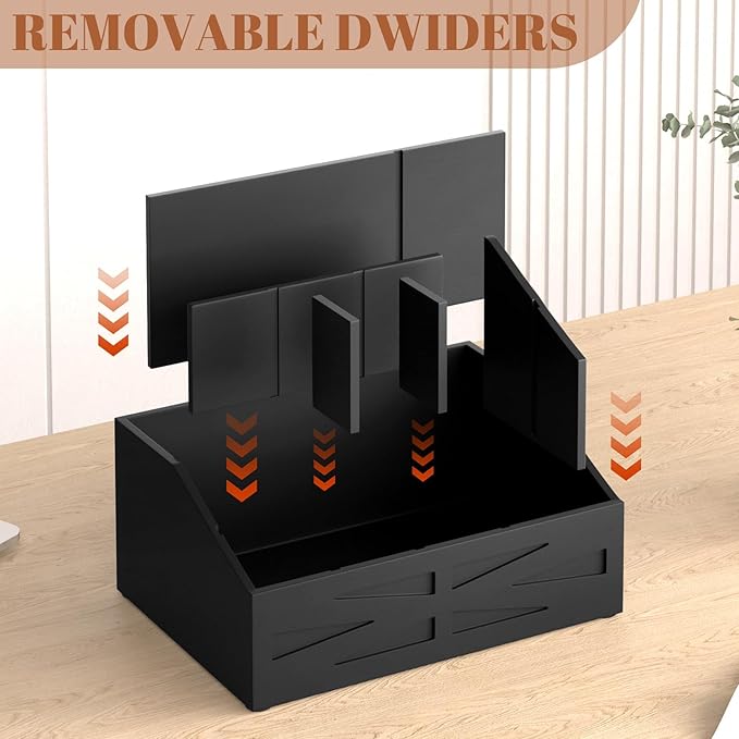 Large Mail Organizer Countertop,Farmhouse Desk and Kitchen Countertop Storage, Letter Sorter, Desk Mail and Bill Organizer, Desktop File and Paper Holder