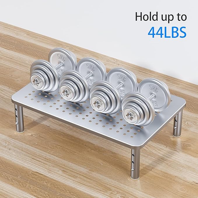 HUANUO Monitor Riser - 3 Height Adjustable Stand for Laptop, Computer, iMac, PC, Printer, Desktop Ergonomic Metal Monitor Riser with Mesh Platform