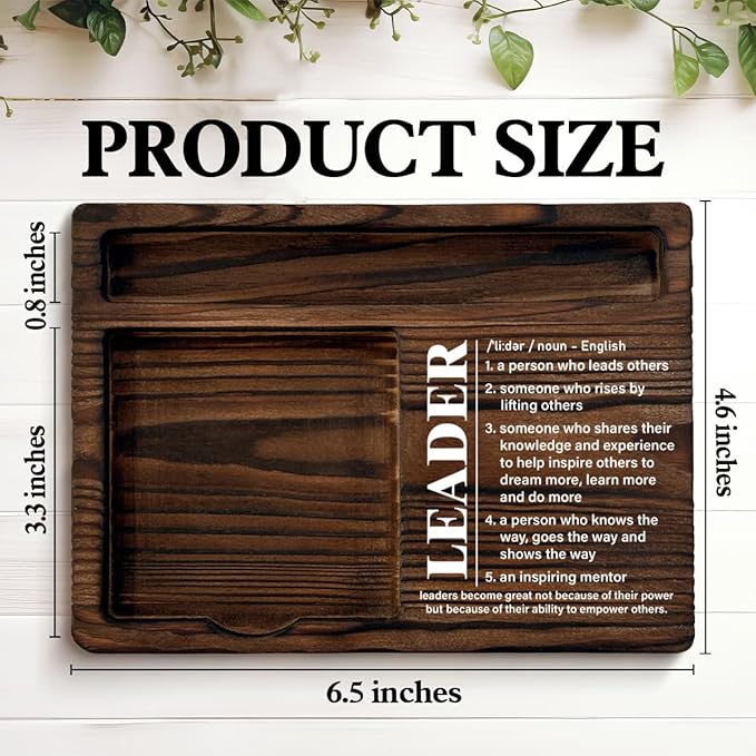 Leadership Gifts for Women Men, Thank You Gifts for Leader Boss Mentor Manager, Leader Definition Sticky Note Holder for Office Cubicle Decor, Boss's Day Gift Ideas