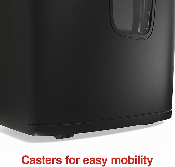 Staples Paper Shredder, 12-Sheet Micro-Cut, Anti-Jam, for Office & Home Use with 5 Gallon Pull-Out Bin, Black