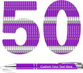 ENOMY 50 Pcs Personalized Pens Bulk Custom Pens with Logo Text Name Black Ballpoint Pens Inspirational Writing Pens, Gift for Teacher Student College Office Wedding Christmas Birthday