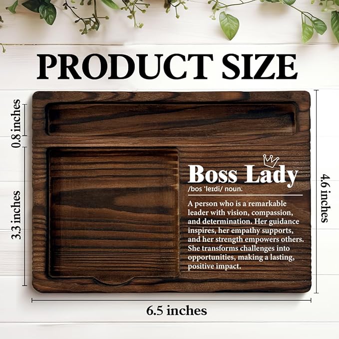Office Decor Gifts for Boss Lady Female Boss's Day Leaving Retirement Farewell Birthday, Boss Lady Definition Sticky Note Holder for Bosses Female