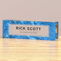 Personalized Office Desk Name Plate on Acrylic Glass - Custom Nameplate Decor, Accessories - Gift for Boss, Coworkers