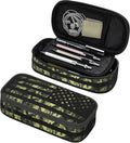 Camo Pencil Box for Kids Adults, Usa Flag Style Pencil Case for Boys Girls, Green Pencil Pouch Big Capacity Portable Pencil Holder Stationery Storage Desk Pen Bag for School Office