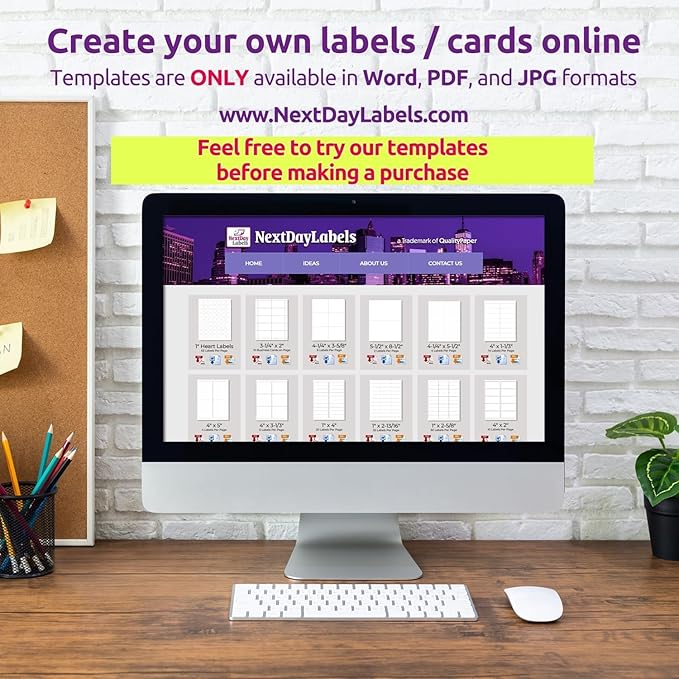 NextDayLabels – 1.5" x 1" Rectangular Sticker Labels for Printer - White Laser/Inkjet Printer Labels Return Address Labels Shipping Label Stickers (25 Sheets, 50 Per Sheet, 1250 Labels)
