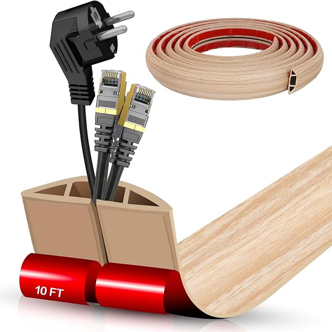 Floor Cable Cover Strips SelfAdhesive Cord Organizers for Wall Durability Wear Resistant for Wall Protections