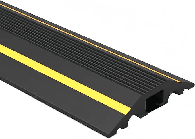 6FT Floor Cord Cover-Cord Cover Floor,Power Cable Protector Soft Extension Floor Cable Cover to Organize and Protect Wire on Floor, Electrical Cord Covers for Floor (6ft)