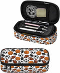 American Football Pencil Holder Bag Basketball Balls Ice Hockey Pucks Pencil Case College Office School for Teens Boy Girl