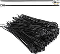 Zip Ties with Screw Hole, 8 inch 48lbs Electrical Cable Ties Straps Mount Head Plastic Ties Multipurpose Heavy Duty Nylon Zip Tie for Indoor & Outdoor (Black 8", 300pcs)
