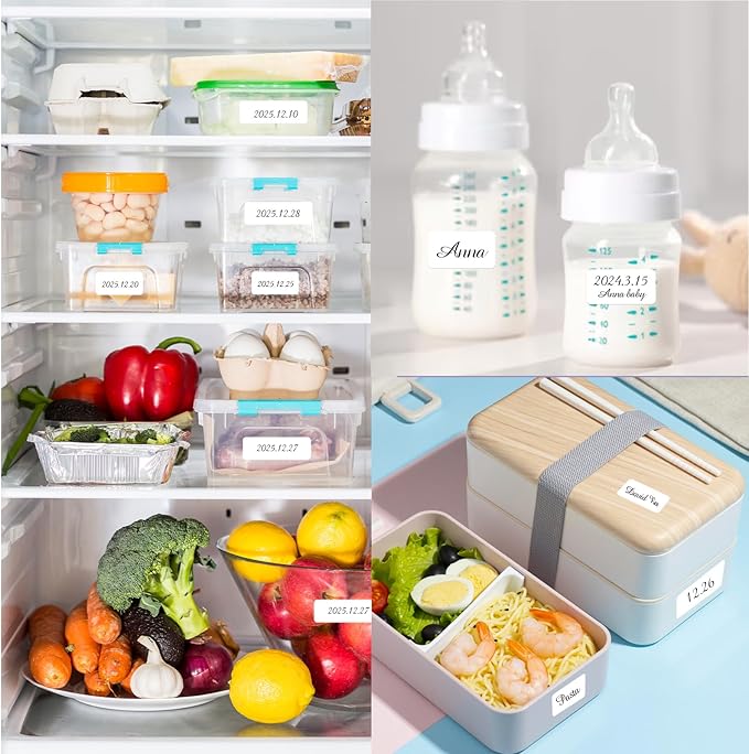 1000 Blank Removable Labels, Blank Removable Freezer Labels Water Oil Resistant with Perforation Line for Food Containers Jars Pantry Organization (Each Measures 1x 3 Inch)