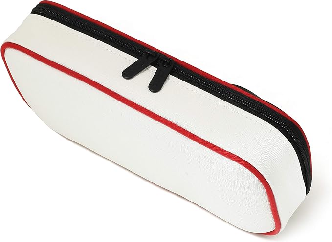 LOONLOON 660 Rainey Pencil Case (White) – Large Capacity Multi-Compartment Design with Divider Panel for School College and Office