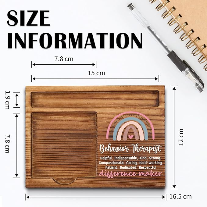 Behavior Therapist Sticky Note Holder, BT Office Decor, Behavior Therapist Thank You Appreciation Gifts for Women Self-Stick Note Pad Holders WPP103