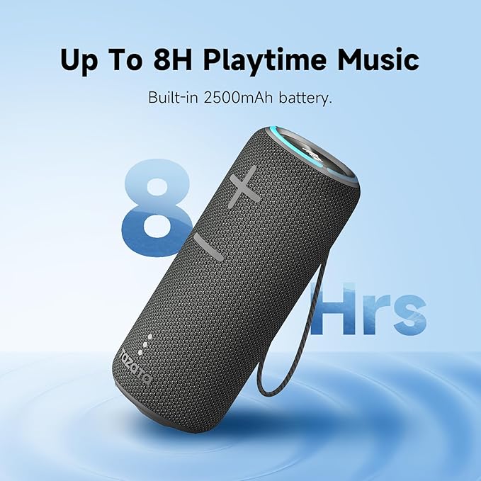 TAZATA Portable Bluetooth Speaker, 30W 360° Surround Sound IPX7 Waterproof Wireless Golf Speakers,Outdoor Loud TWS Speaker for Beach,Party,Camping,Birthday Valentines Gifts
