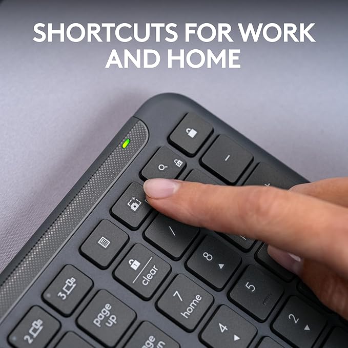 Logitech Signature Slim K950 Wireless Keyboard, Sleek Design, Switch Typing Between Devices, Quiet Typing, Bluetooth, Multi-OS, Windows, Mac, Chrome - Graphite