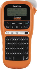 Brother PTE110 Entry Level Industrial Handheld Labeling Tool Kit - Up to 12mm Labels, Orange