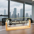Ships Next Day, Custom Name Plate for Desk - Business Light Up Acrylic Desk Name Plate Personalized Elegant Office Gift for Boss Coworker Teacher Employee Appreciation Gift, Office Decor for Women Men