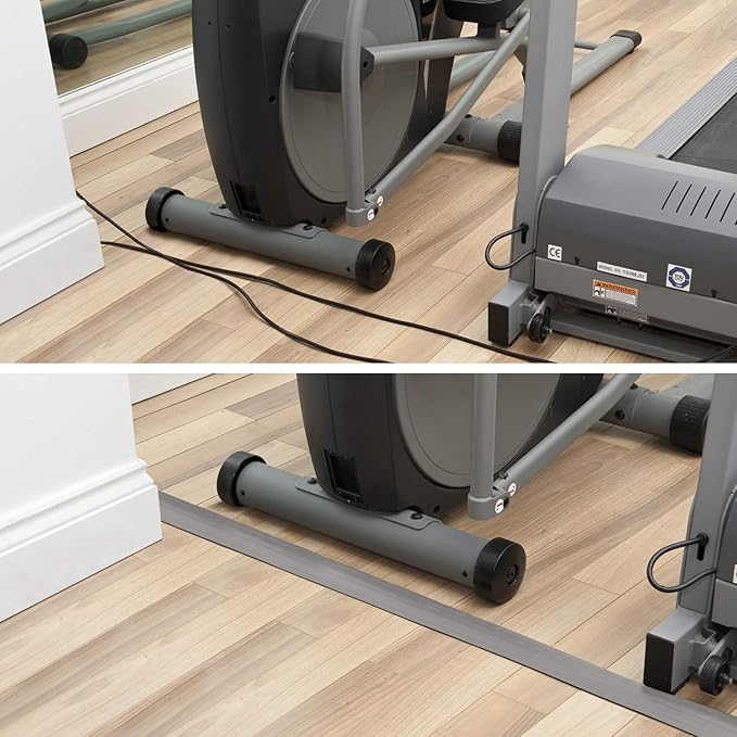 D-Line 6ft Floor Cord Covers 3-Pack (18ft Total Coverage), Cable Protector Case Pack, CC-4/3PK, Protect Cords and Prevent Trip Hazards, Gray (Pack of 3)