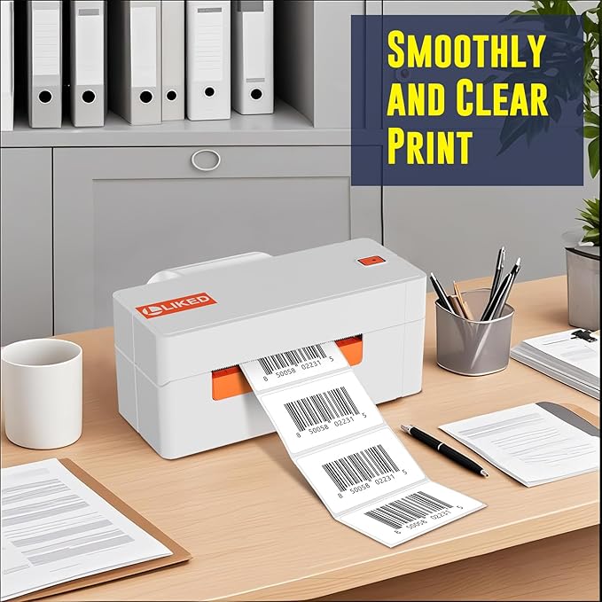 L LIKED 2.25" x 1.25" Direct Thermal Labels, Permanent Adhesive Barcode Address Label & Compatible with Rollo, Zebra and Other Desktop Printers (12 Rolls, 12000 Labels)