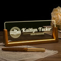 Desk Name Plate Personalized, Custom Office Light Up Name Plate for Desks, Desk Decorations for Women Men Office, Employee Appreciation Gifts for Coworkers