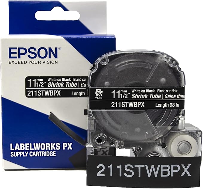 LABELWORKS Epson LW-PX900 Industrial Label Maker and Small 1/2" Shrink Tube AWG 2-8 Bundle