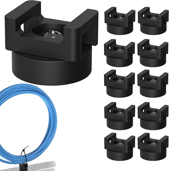 Magnetic Zip Tie Mount, 10 Pack Tie Mounts, Magnetism Wire Clamps，Magnet Zip Ties Holders，22mm magnetic cable management