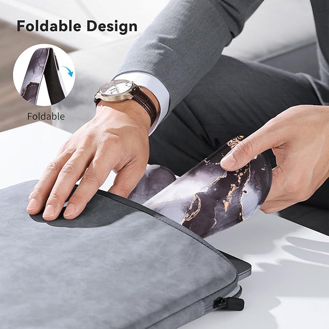 ZIBLY Wrist Rest Keyboard and Mouse Set - Non-Slip Ergonomic Wrist Cushion Support Pad - Easy Typing, Pain Relief – Premium Silky Gel Memory Foam for Work from Home Gaming Computer Laptop