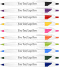 SyPen Personalized Pens With your Custom Logo or Text-500 Pack Bulk-for Businesses, Parties, and Events, Custom Printed Slim Ballpoint Click Pens, Assorted Trim Colors, Black Ink